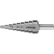 STAYER 4-20 мм, 9 ступеней, HSS, сверло ступенчатое 29660-4-20-9 Master