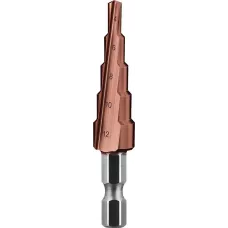 ЗУБР  4-12 мм, 9 ступеней, кобальтовое покрытие, сверло ступенчатое 29672-4-12-5_z01 Профессионал