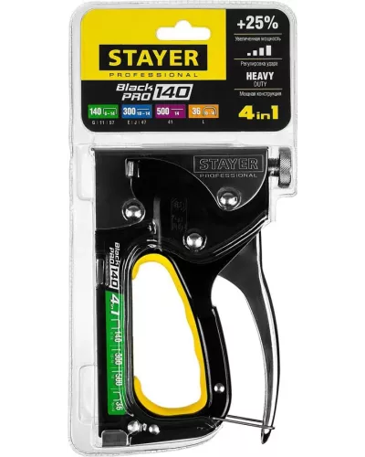 STAYER скобы 140, 36, 300, 500, степлер 4 в 1 BlackPro 140 31510_z01