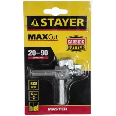 STAYER 20-90 мм, однорезцовое, регулируемое сверло по кафелю Балеринка 3330_z01