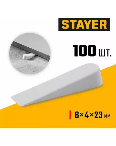STAYER  6 мм, 100 шт, малые клинья для плитки (3382-1)
