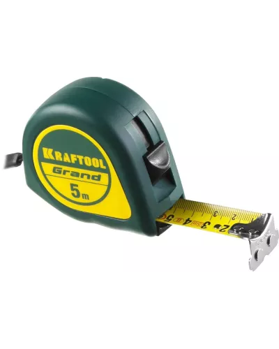 KRAFTOOL 5 м х 25 мм, рулетка GRAND 34022-05-25