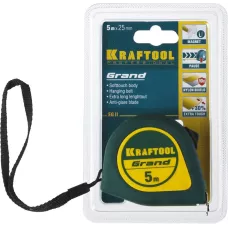 KRAFTOOL 5 м х 25 мм, рулетка GRAND 34022-05-25