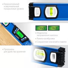 ЗУБР  400 мм, 0-90°,  ±0,1°, уровень-уклономер, Профессионал (34286)