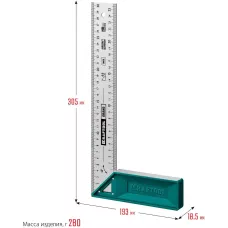 KRAFTOOL 300 мм, высокоточный столярный угольник GRAND 3439-30