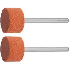 ЗУБР P120  15.0 x 10.0 х 3.2 мм, L 45 мм, 2 шт. круг абразивный шлифовальный на шпильке 35910