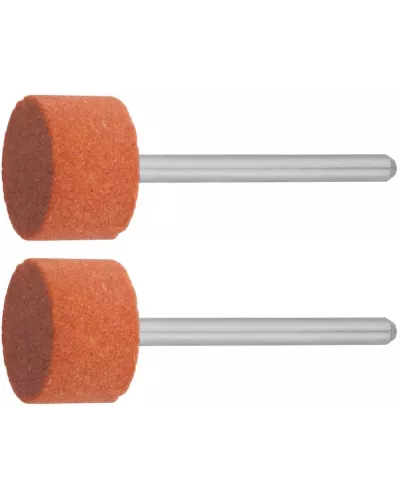 ЗУБР P120  15.0 x 10.0 х 3.2 мм, L 45 мм, 2 шт. круг абразивный шлифовальный на шпильке 35910