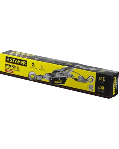 STAYER 2 т, 3 м, лебедка ручная рычажная MAXPull 4310-2