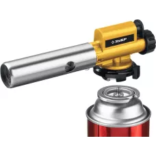 ЗУБР  ГПМ-800, 1300°C, цельнометаллическая, газовая горелка с пьезоподжигом на баллон с цанговым соединением, Профессионал (55550)