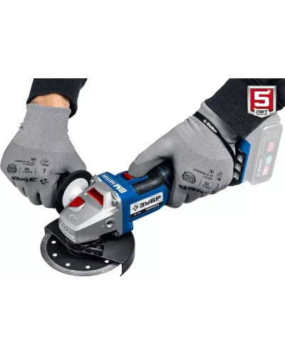 ЗУБР 20В, бесщеточная, без АКБ, в коробке, углошлифовальная машина AB-125 Профессионал