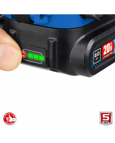 ЗУБР  Т7, 20 В, 70 Н·м, 2 АКБ (2 А·ч), бесщеточная дрель-шуруповерт, кейс, Профессионал (DB-201-22)