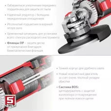 ЗУБР 1000 Вт, d125 мм, углошлифовальная машина (болгарка) УШМ-125-1005
