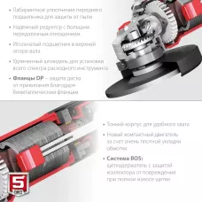 ЗУБР 1100 Вт, d125 мм, углошлифовальная машина (болгарка) УШМ-125-1105 ЭТ