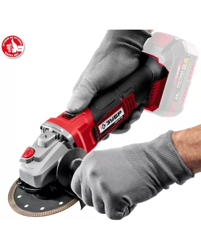 ЗУБР 18В, без АКБ, в коробке, углошлифовальная машина УШМ-18-125 Мастер