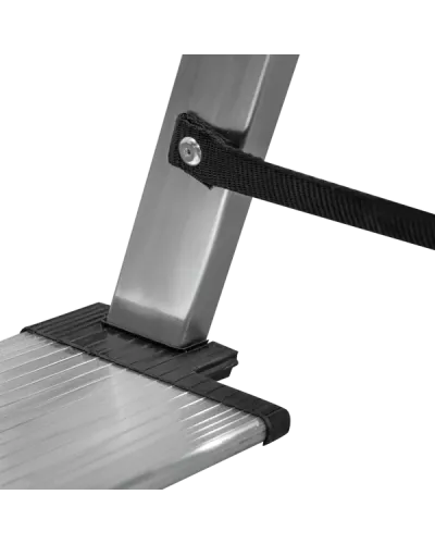 Стремянка двухсторонняя 2x3 ступени 130мм площадка 260мм алюминиевая NV1127 Новая высота 1127203