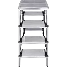 Стремянка двухсторонняя 2x4 ступени 130мм площадка 260мм алюминиевая NV1127 Новая высота 1127204