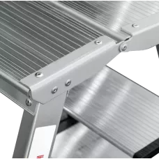 Стремянка двухсторонняя 2x4 ступени 130мм площадка 260мм алюминиевая NV1127 Новая высота 1127204