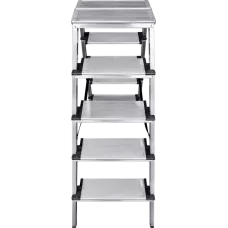 Стремянка двухсторонняя 2x5 ступеней 130мм площадка 260мм алюминиевая NV1127 Новая высота 1127205