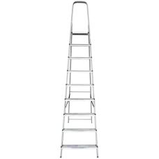 Стремянка 9 ступеней комбинированная со стальным профилем NV 1130 Новая высота 1130109