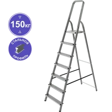 Стремянка стальная  7 ступеней NV 1150 Новая высота 1150107