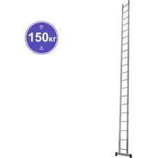Лестница алюминиевая односекционная  20 ступеней NV1210 Новая высота 1210120
