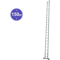 Лестница алюминиевая односекционная  22 ступеней NV1210 Новая высота 1210122