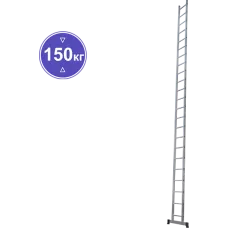 Лестница алюминиевая односекционная  23 ступеней NV1210 Новая высота 1210123