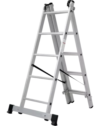 Лестница алюминиевая трёхсекционная NV 123  3x5 ступеней Новая высота 1230305