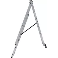 Лестница алюминиевая трёхсекционная 3x6 ступеней NV 123 Новая высота 1230306