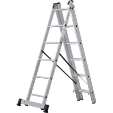 Лестница алюминиевая трёхсекционная 3x6 ступеней NV 123 Новая высота 1230306