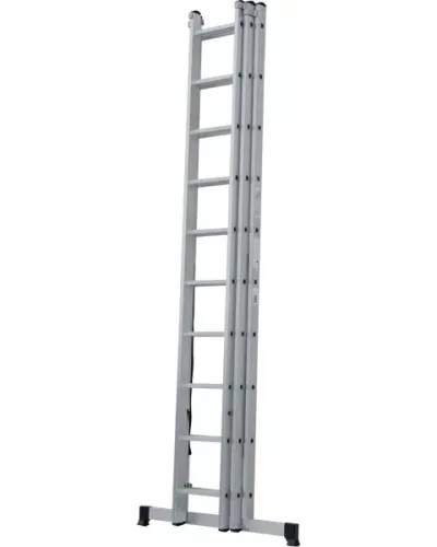 Лестница алюминиевая трёхсекционная NV 123 3x10 ступеней Новая высота 1230310