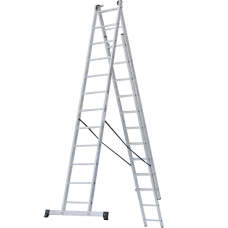 Лестница алюминиевая трехсекционная 3x12 ступеней NV123 Новая высота 1230312