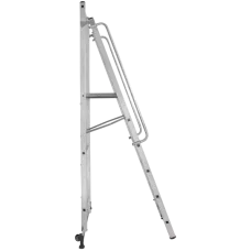 Стремянка передвижная профессиональная 6 ступеней с платформой 450x450 мм NV1540 Новая высота 1540106