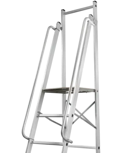 Стремянка передвижная профессиональная 6 ступеней с платформой 450x450 мм NV1540 Новая высота 1540106