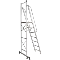 Стремянка передвижная профессиональная 7 ступеней с платформой 450x450 мм NV1540 Новая высота 1540107