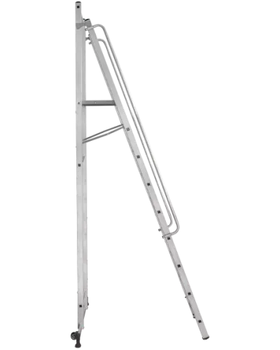 Стремянка передвижная профессиональная 9 ступеней с платформой 450x450 мм NV1540 Новая высота 1540109