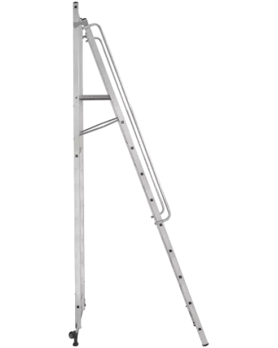 Стремянка передвижная профессиональная 10 ступеней с платформой 450x450 мм NV1540 Новая высота 1540110