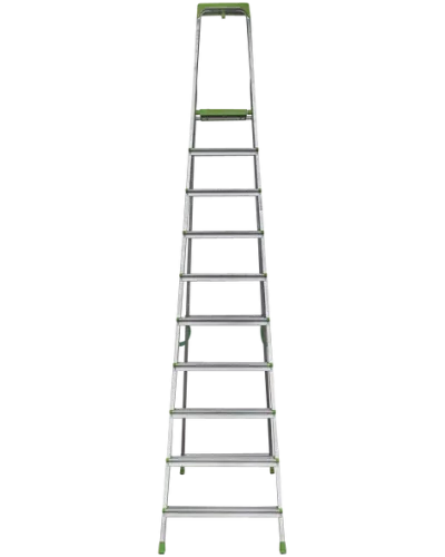 Стремянка алюминиевая 10 ступеней с органайзером NV2115 Новая высота 2115110