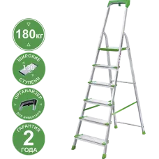 Стремянка алюминиевая 6 ступеней 130 мм и органайзер NV2118 Новая высота 2118106