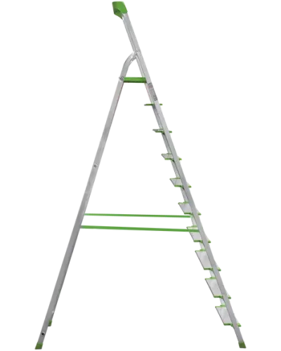Стремянка алюминиевая 10 ступеней 130 мм и органайзер NV2118 Новая высота 2118110