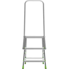 Стремянка 3 ступени комбинированная со стальным профилем дуга безопасности 800мм NV2136 Новая высота 2136103