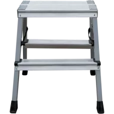 Стремянка двухсторонняя 2x2 ступени площадка 260мм комбинированная со стальным профилем NV2140 Новая высота 2140202