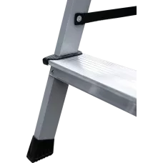 Стремянка двухсторонняя 2x5 ступеней площадка 260мм комбинированная со стальным профилем NV2140 Новая высота 2140205