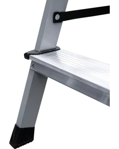 Стремянка двухсторонняя 2x5 ступеней площадка 260мм комбинированная со стальным профилем NV2140 Новая высота 2140205