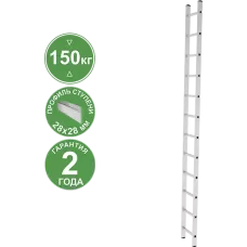 Лестница алюминиевая односекционная 12 ступеней NV 221 Новая высота 2210112