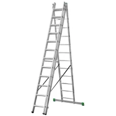 Лестница алюминиевая трёхсекционная NV 223 3х12 ступеней Новая высота 2230312