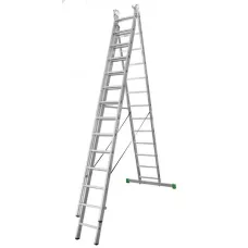 Лестница алюминиевая трёхсекционная NV 223 3х13 ступеней Новая высота 2230313