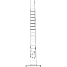Лестница алюминиевая трехсекционная 3x15 ступеней NV2220 Новая высота 2230315