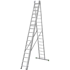 Лестница алюминиевая трехсекционная 3x17 ступеней NV2220 Новая высота 2230317