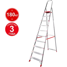 Стремянка профессиональная алюминиевая 10 ступеней NV 3110 Новая высота 3110110